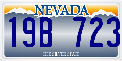 NV license plate 19B723