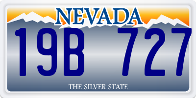 NV license plate 19B727