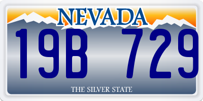 NV license plate 19B729