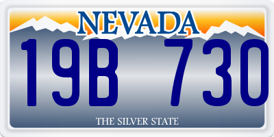NV license plate 19B730