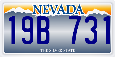 NV license plate 19B731