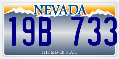 NV license plate 19B733