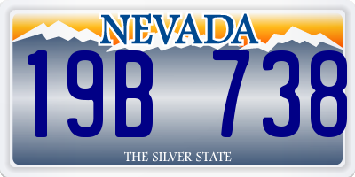 NV license plate 19B738