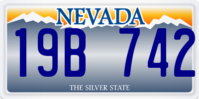 NV license plate 19B742