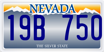 NV license plate 19B750