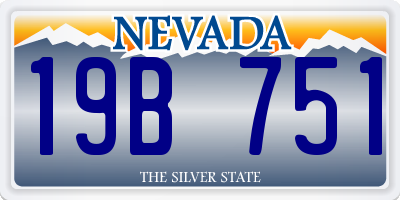 NV license plate 19B751