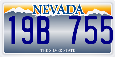 NV license plate 19B755
