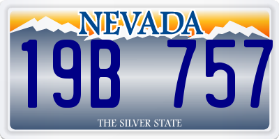 NV license plate 19B757