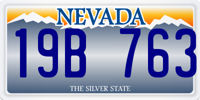 NV license plate 19B763