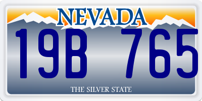 NV license plate 19B765