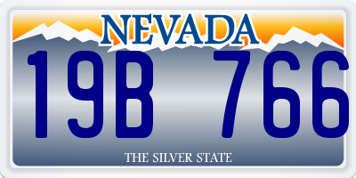 NV license plate 19B766