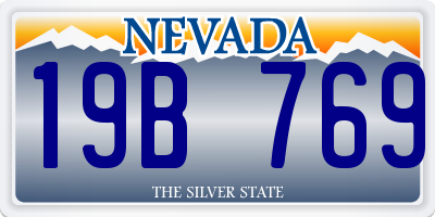 NV license plate 19B769