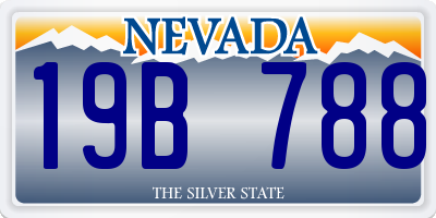 NV license plate 19B788