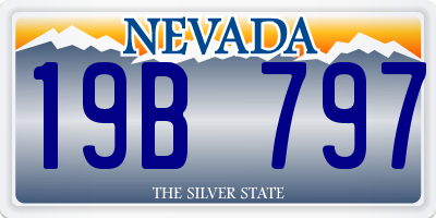 NV license plate 19B797