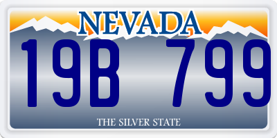 NV license plate 19B799