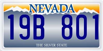 NV license plate 19B801