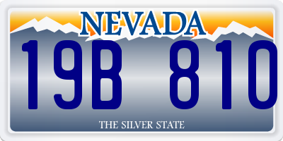 NV license plate 19B810