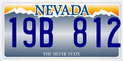 NV license plate 19B812