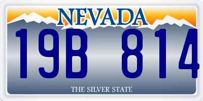 NV license plate 19B814