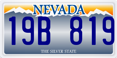 NV license plate 19B819