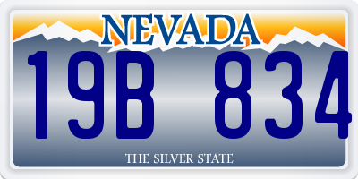 NV license plate 19B834