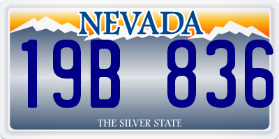NV license plate 19B836
