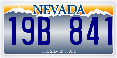 NV license plate 19B841