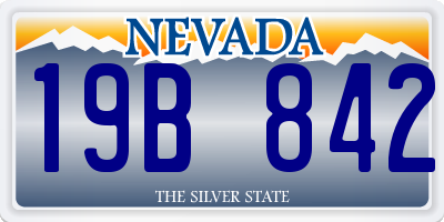 NV license plate 19B842