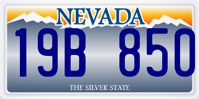 NV license plate 19B850