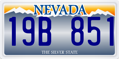 NV license plate 19B851