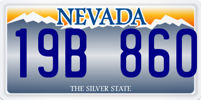 NV license plate 19B860