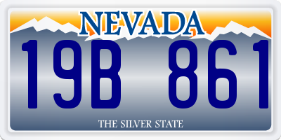 NV license plate 19B861