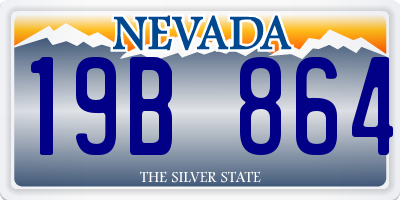 NV license plate 19B864