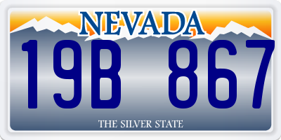 NV license plate 19B867