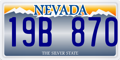 NV license plate 19B870