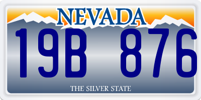 NV license plate 19B876