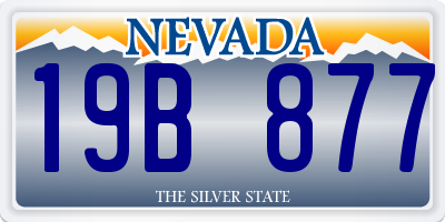 NV license plate 19B877