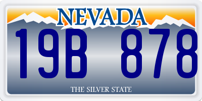 NV license plate 19B878