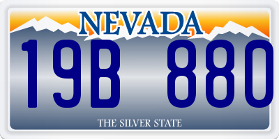 NV license plate 19B880