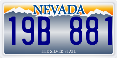 NV license plate 19B881