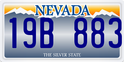 NV license plate 19B883