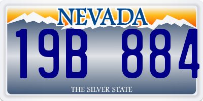 NV license plate 19B884