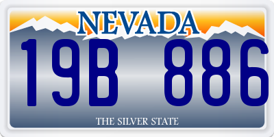 NV license plate 19B886