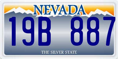 NV license plate 19B887