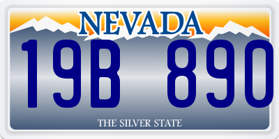 NV license plate 19B890