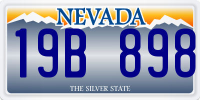 NV license plate 19B898