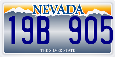 NV license plate 19B905