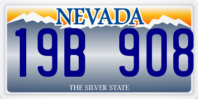 NV license plate 19B908