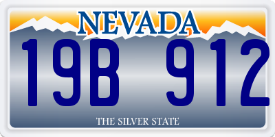 NV license plate 19B912