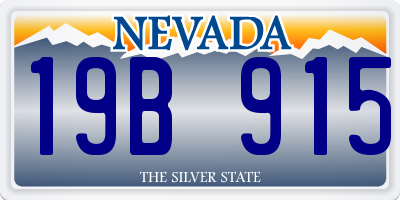 NV license plate 19B915